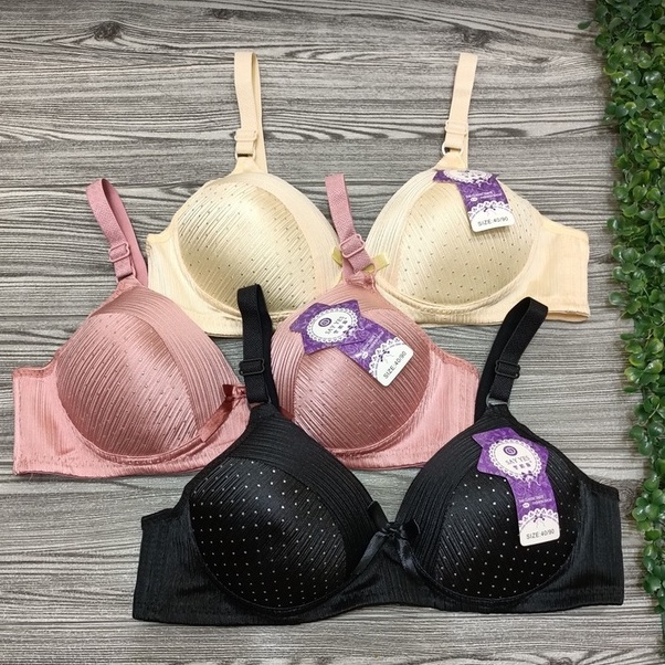 BH Bra Busa Cup Besar | BH Tanpa Kawat motif Kombinasi Cantik | 38-40-42-44 | Kait 3