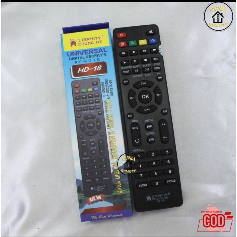 REMOTE DIGITAL RECEIVER MULTI PARABOLA KVISION HD 18 BROMO C2000