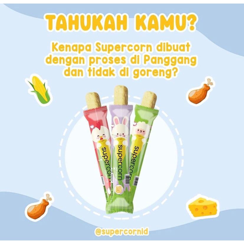 SUPERCORN STICK JAGUNG - CEMILAN ANAK SEHAT NON MSG ECER 1PCS