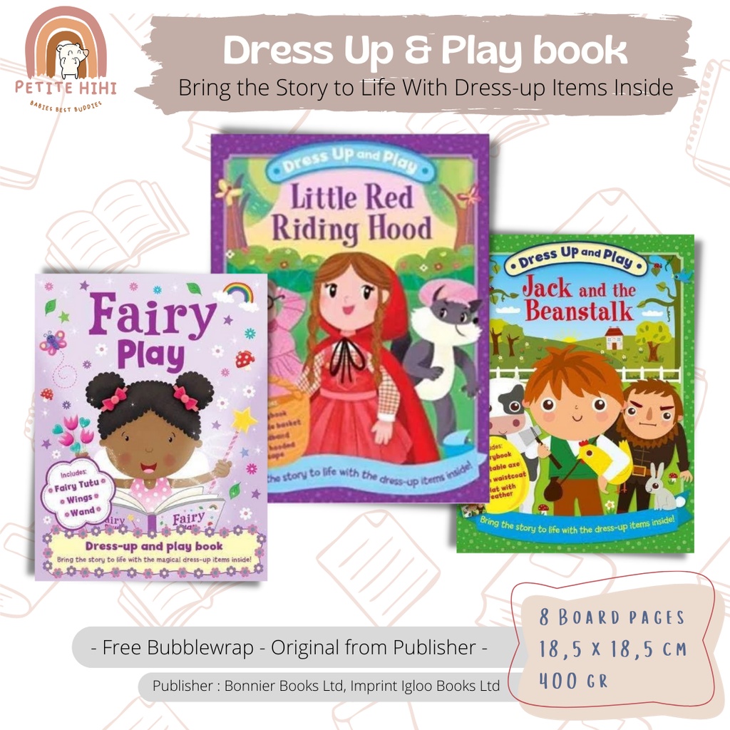 BBW - Dress Up & Play Book - Little Red Riding Hood / Fairy Play / Jack and The Beanstalk