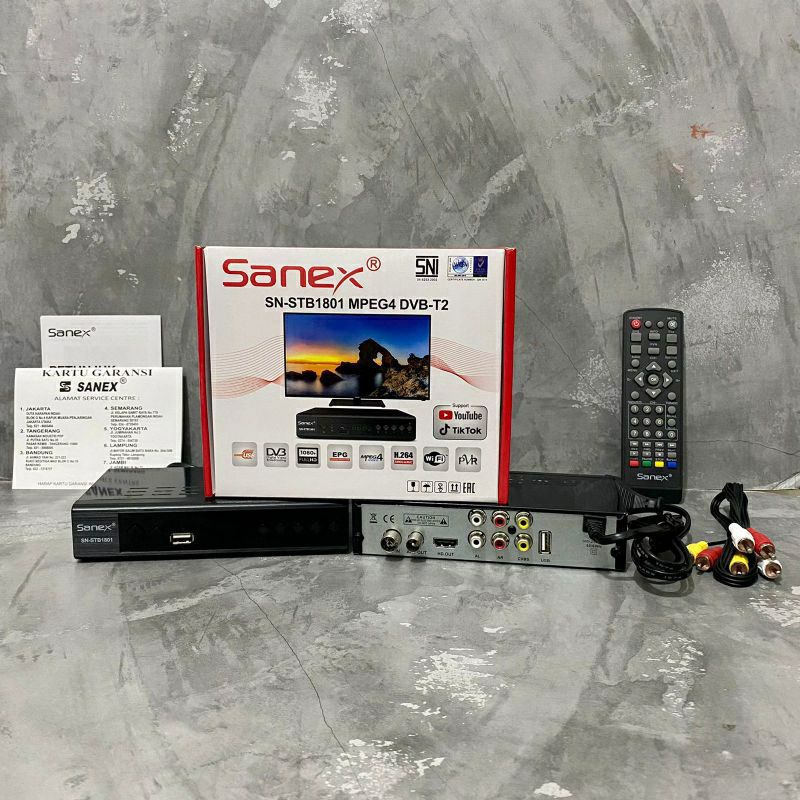 Jual Set Top Box Sanex SNI Receiver TV Digital STB DVBT2 Shopee