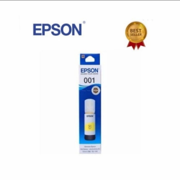 TINTA EPSON 001 YELLOW / T001 KUNING ORIGINAL RESMI L4150 L4160 L6170