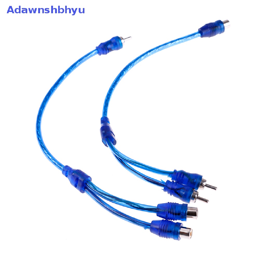 Adhyu 1Pc RCA female to male splitter stereo audio Y Adaptor Kabel Konektor Kawat ID
