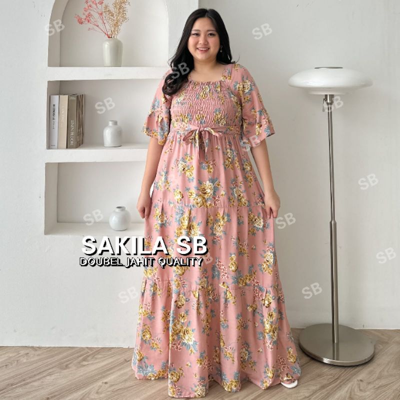 sakila dress bali jumbo xxl bigsize dress smoke sabrina