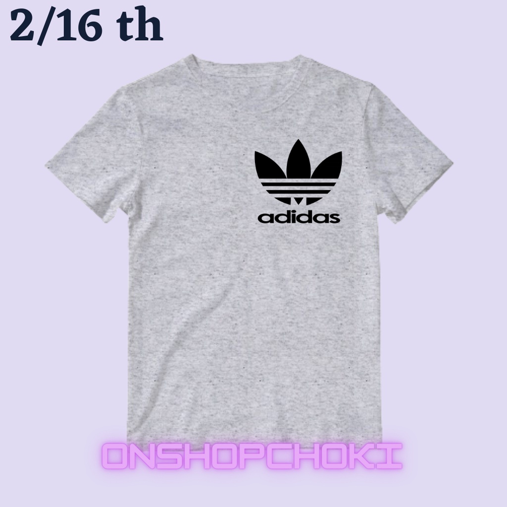 KAOS OBLONG anak-anak cowok/cewek LOGO &lt;Ad1dass&gt; UNISEK UMUR 2/16 Kaos oblong pakaian anak-anak