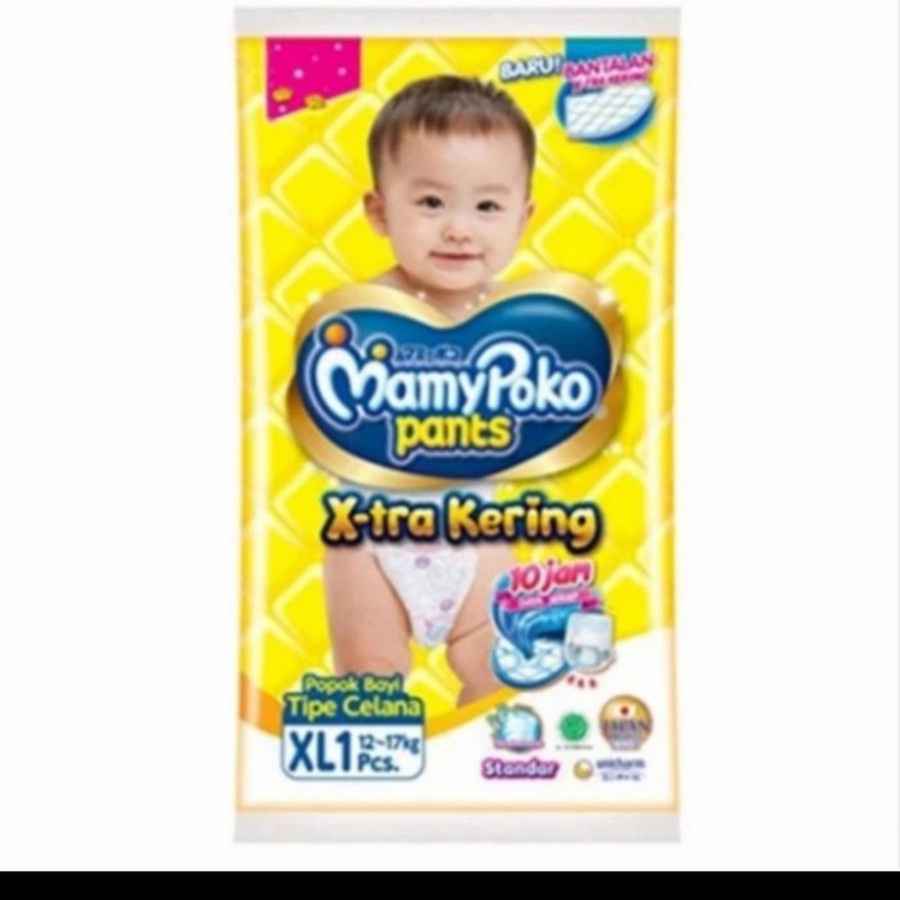pampers mamypoko sachet renceng - XL, sachet