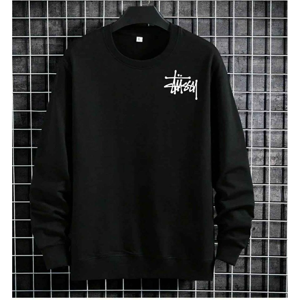 STUSY Sweatshirt Basic II Sweater Crewneck Print DTF II Sz M - XL Anak &amp; Dewasa ( Pria &amp; Wanita )