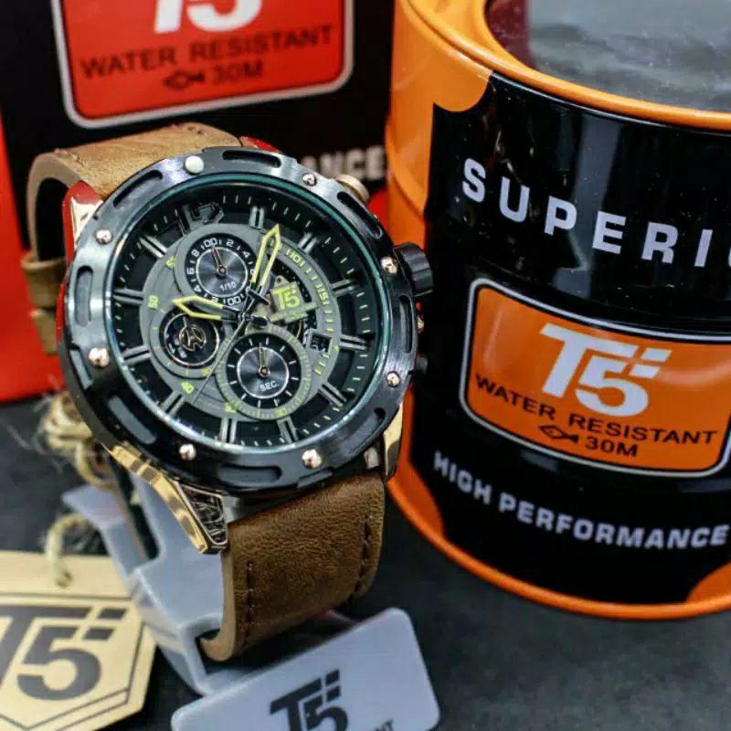 Jam Tangan Pria T5 3641 x T5 3703 Original Chronograph