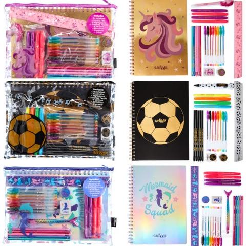 

SMIGGLE STATIONERY KIT PENCIL CASE GIFT PACK SET DINO / UNICORN / ICE CREAM TERLARISS...,,,,,