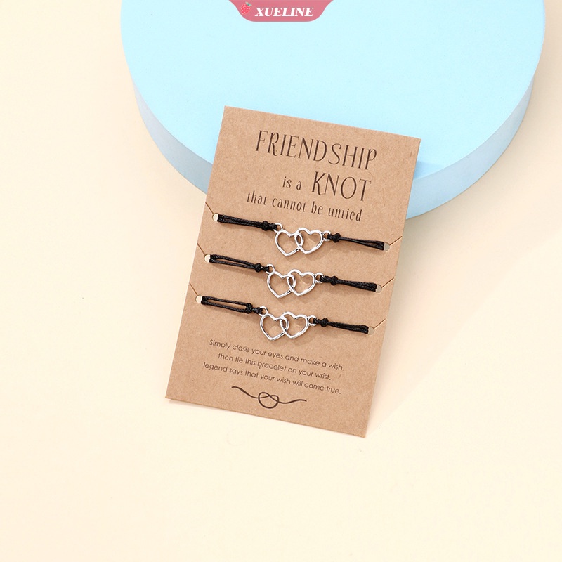 3biji Sister Kalung Pendek Berbentuk Hati Bahan Stainless Steel Best Friend Necklace Cocok Untuk 3anak Dan 3temen [ZXL]