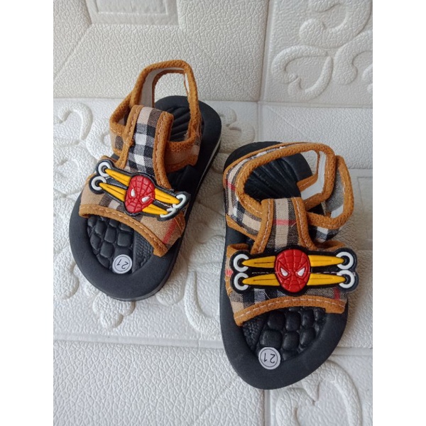 (1-3th) Sandal Gunung anak cowok 1-3 tahun motif SUPERHERO SPIDERMAN / sandal gunung prewalker bayi cowok laki laki / sepatu sandal anak bayi cowok