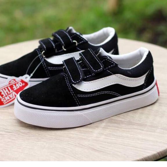 Termurah sepatu vans anak laki-laki perekat tanpa tali