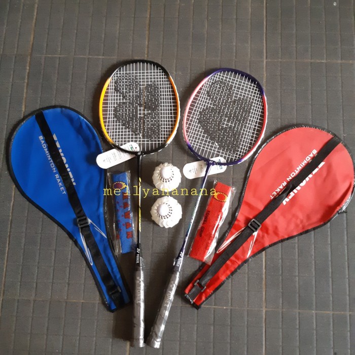Raket Badminton Yonex Oke Free Tas Dan Grip Dan Bola Kok Raket Set