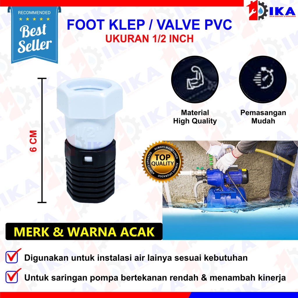 foot klep elva 1/2 inch pvc / saringan filter air / foot klep bagus