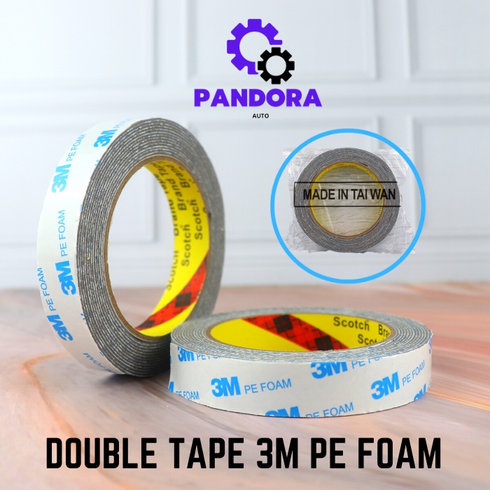 DOUBLE TAPE 3M PE FOAM SOLASI BAHAN BUSA 23MM X 4 METER