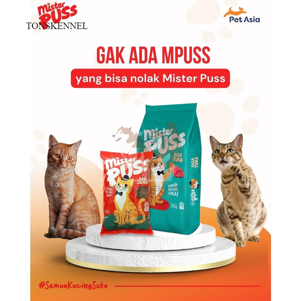 Makanan Kucing Mister Puss Adult Cat Dryfood 500 gr Mr Puss Anakan Dewasa Anak Bolt Catchoize