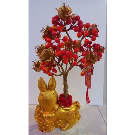 Pohon Imlek FaChaiShu Ceri Jeruk / Artificial CNY Flower / Pohon Imlek Kelinci / Hampers Imlek 2023