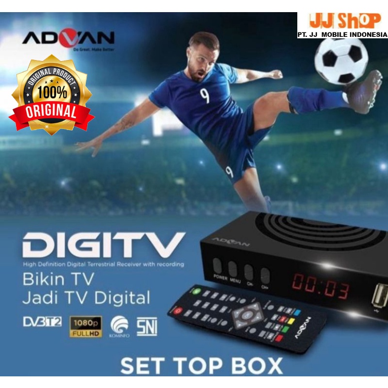 ADVAN DIGITV STB SET TOP BOX DIGITAL DV3T2 GARANSI RESMI