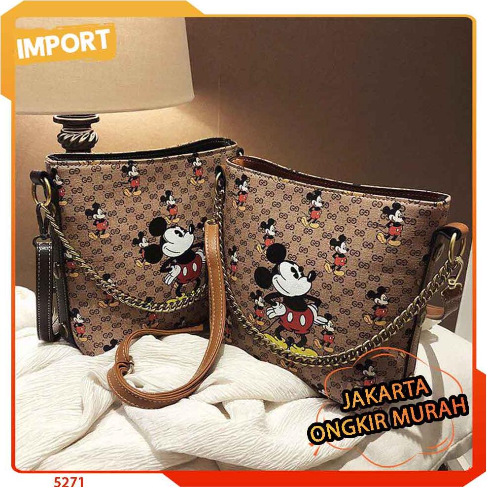 JAKARTA C 5287 / F 3217 TAS SELEMPANG MOTIF MICKEY FASHION WNAITA BRANDED GROSIR IMPORT