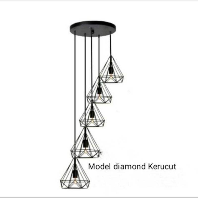 lampu gantung susun minimalis 5in1