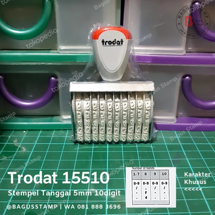 

Stm Stempel Angka Manual 10 Digit 5Mm Trodat 15510