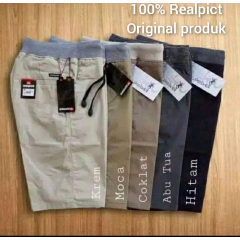 CHINOS PENDEK PINGGANG KARET -CHINOS PENDEK KOLOR-CHINOS PENDEK RIP PREMIUM