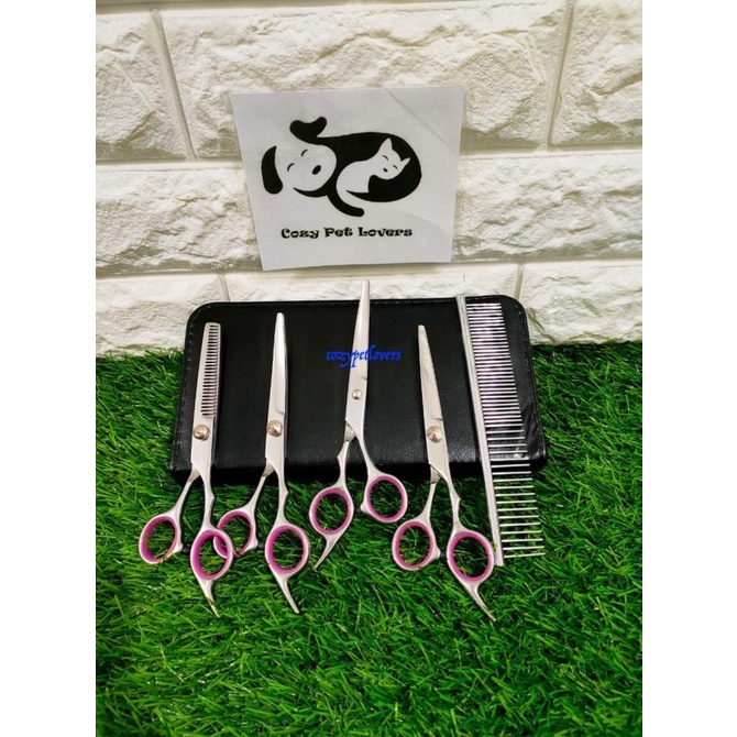 Gunting Grooming Set Anjing Kucing - Set Pet Grooming Scissors Dog Cat