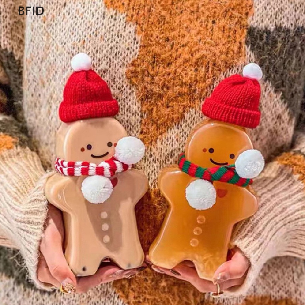 [BFID] Kreatif Gingerbread Man Xmas Tree Lucu Bentuk Beruang Gelas Minuman Plastik Dekorasi Natal Christma Hadiah Mainan Anak [ID]