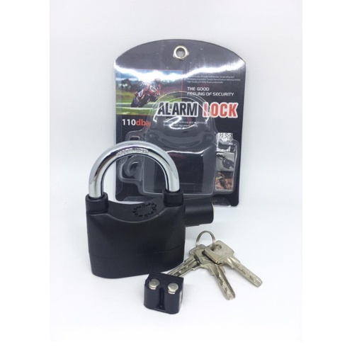 Gembok Alarm Kunci Rumah Pagar Ban Motor Getar Dan Bunyi