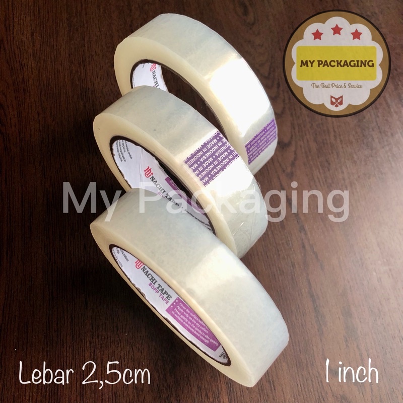 OPP lakban Nachi Transparant 90yard / opp naci bening coklat