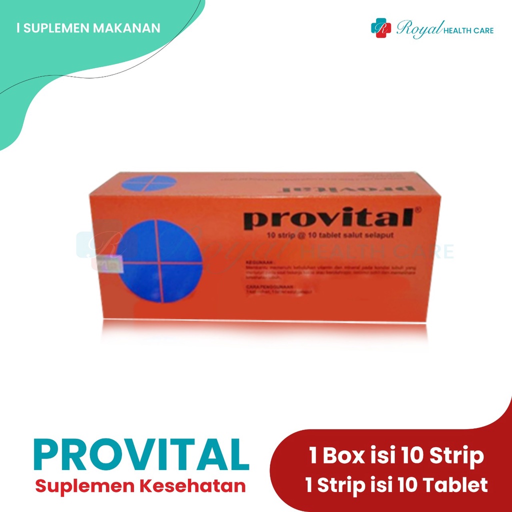 PROVITAL BOX 100 Tablet Suplemen dg kandungan Standardized Ginseng