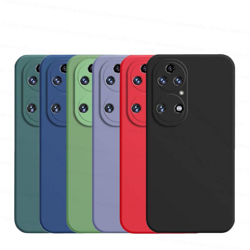 Untuk Huawei P50 P50 P50E P40 Pro Case Shockproof Casing Belakang Ponsel Silikon Cair Lembut