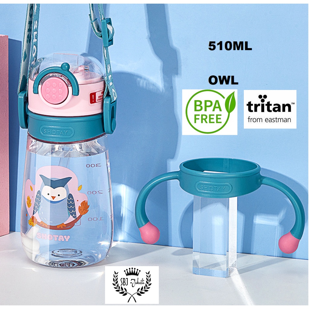 BOTOL MINUM ANAK FUN FOREST TRITAN BPA FREE 510ML DUAL FUNGSI TALI DAN HANDLE