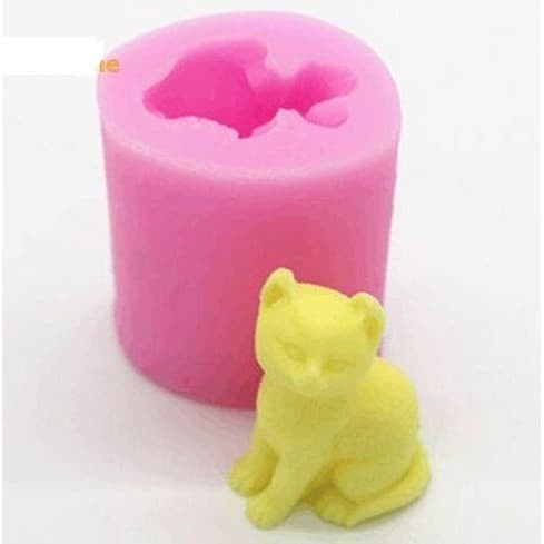 3D Silicon Mold Fondant Cake Decoration - Lovely Cat