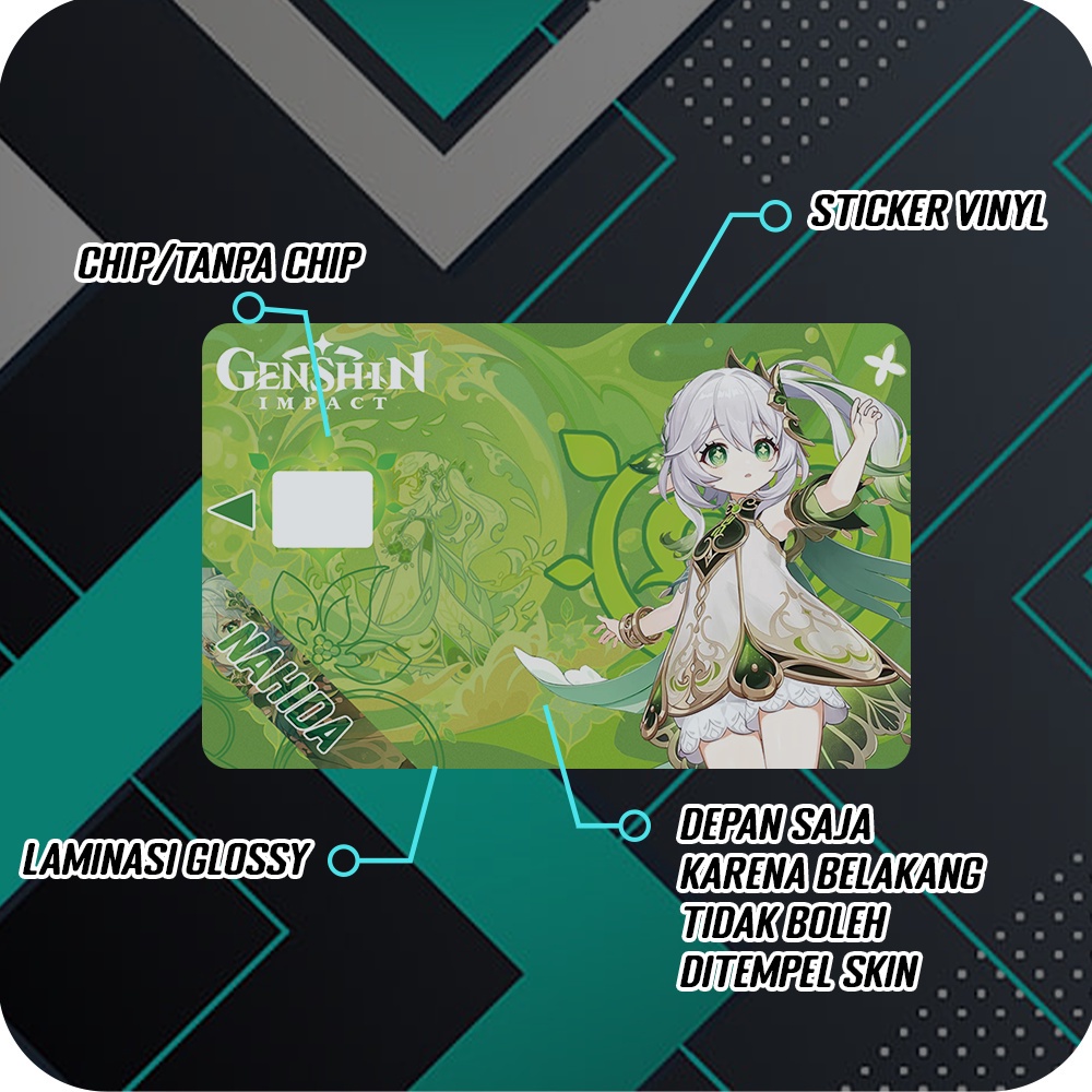 Garskin ATM Nahida Kusanali Genshin, Skin Stiker Semua ATM