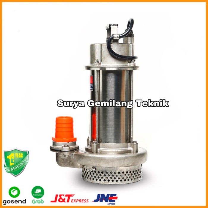 Pompa Celup Kimia Submersible Stainlees Showfou Sq-112N 1Hp 2"