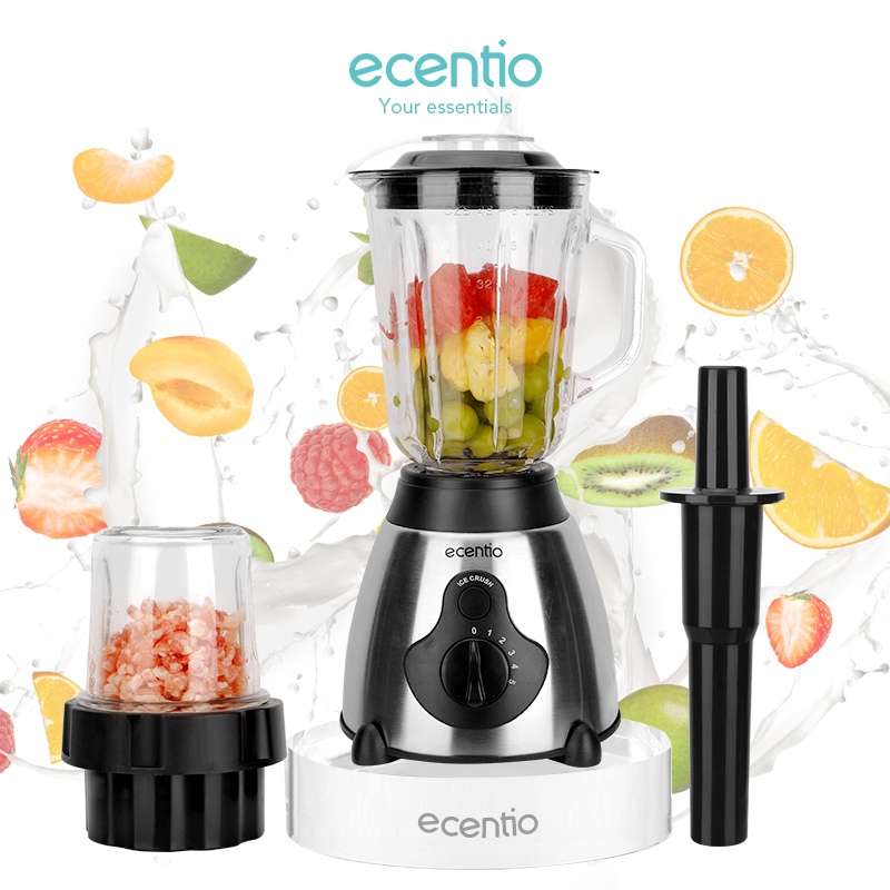 Jual ecentio 1.5L Blender Kaca 2 in 1 chopper juicer Dan 300ml