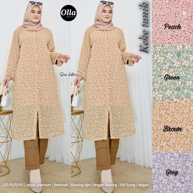 Keke Tunik Ceruty Jumbo Motif