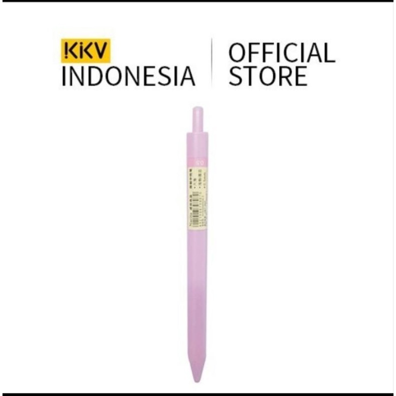 Pen Gel Black / Pena Hitam / Pulpen Gel Hitam / Pulpen Narita Hexagon 100S - Pink