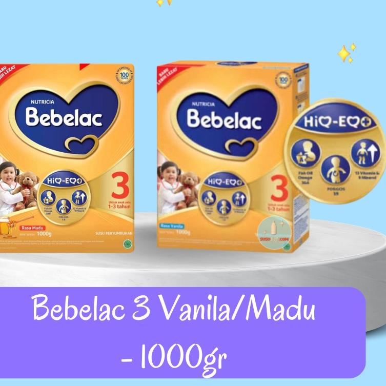 

BAYAR DITEMPAT✔️Bebelac 3 1000gr Vanila/Madu (1-3 Tahun) - Susu Formula|SQ9