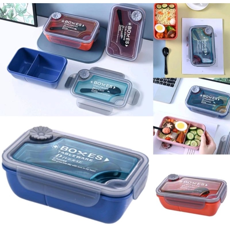 Lunch Box Boxes Kotak Bekal Boxes Anti Tumpah Simple Box Bento Kekinian