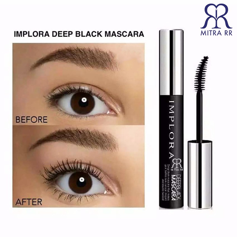 Implora Deep Black Mascara | Maskara Hitam Waterproof Extra Volume