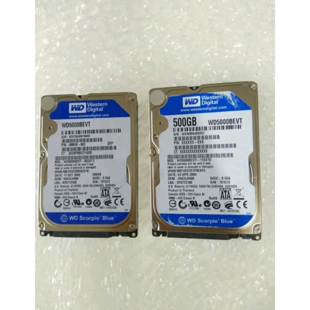 Hardisk internal Laptop 500 GB WD blue
