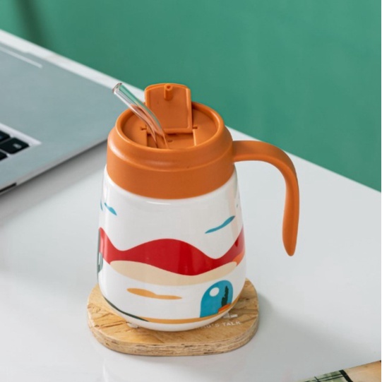 

Gelas Merah RUMAUMA Unik - Porcelain Diskon Tahan Panas Set Abstrak Minum Ceramic Gunung 500ML