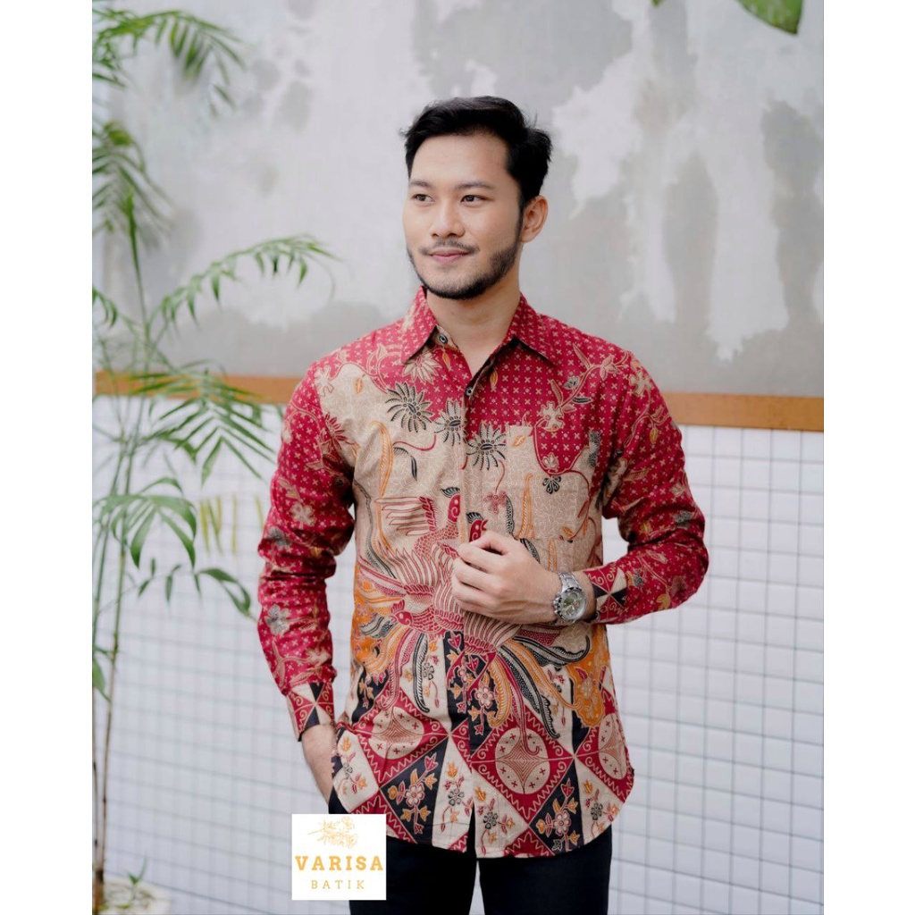 Kemeja Batik Pria Slimfit Eksklusif Batik Modern Batik Seragam Kantor