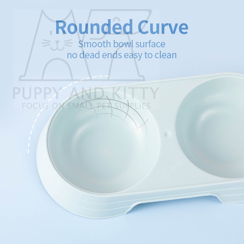 Mangkuk Kucing Tempat Makan Minum Kucing Tempat Piring Pakan Minum Makan Kucing Anjing Kelinci Anti Slip Pet Feeder Mangkuk hewan peliharaan