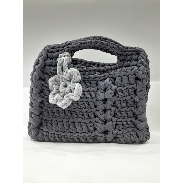 tas rajut wanita mini kotak lucu