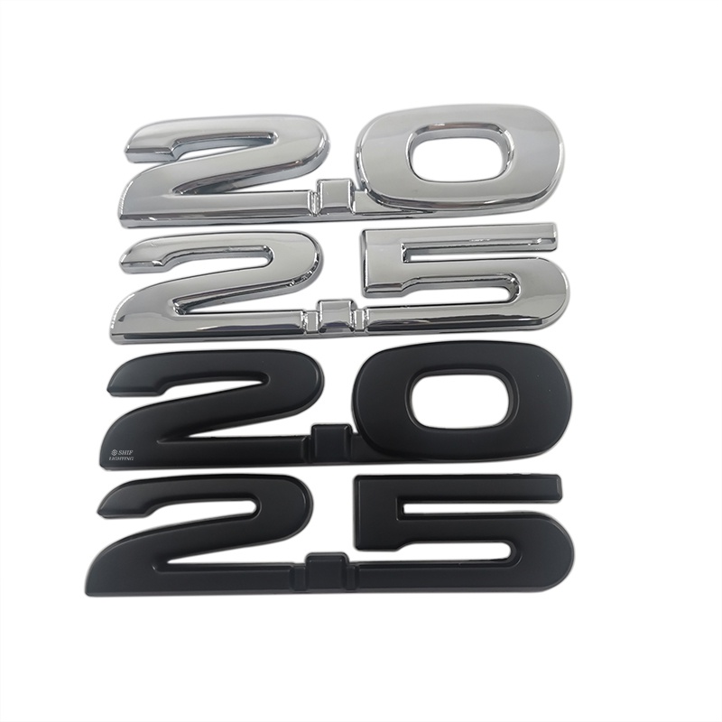 1x Logam 2.0 2.5 Output Nomor Huruf Mobil Auto Side Rear Emblem Badge Sticker Decal Pengganti Mazda 2.0 2.5 AWD