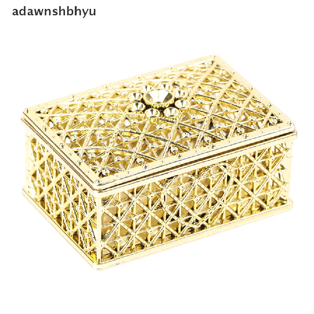 Adawnshbhyu Plastik Hollow Foil Emas Candy Box Coklat Kotak Hantaran Wedding Box ID