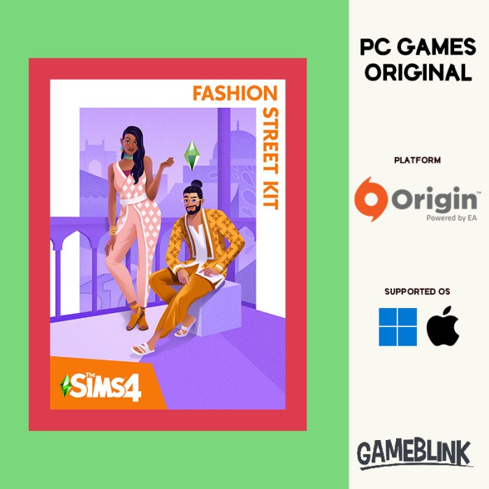 Vk0517 The Sims 4 Fashion Street Kit Pc/Mac Origin